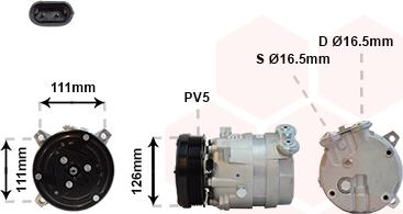 Van Wezel 3700K280 - Compressor, air conditioning car-mod.net