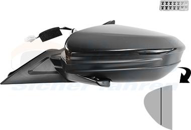 Van Wezel 2590807 - Outside Mirror car-mod.net