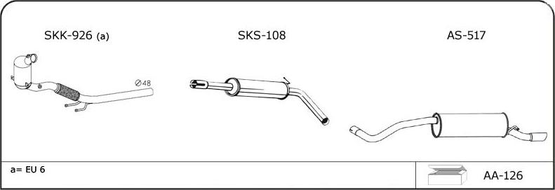 VEGAZ AU147 - Exhaust System car-mod.net