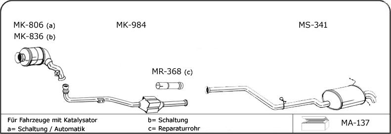 VEGAZ MB117 - Exhaust System car-mod.net