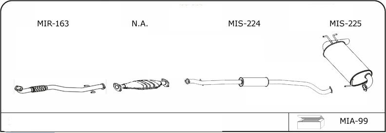 VEGAZ MI105 - Exhaust System car-mod.net