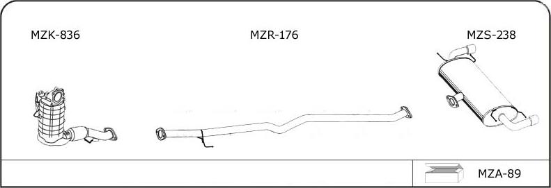 VEGAZ MZ113 - Exhaust System car-mod.net