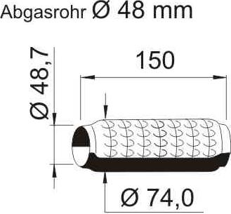 VEGAZ UFR-626 - Flex Hose, exhaust system car-mod.net