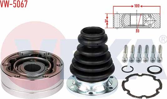 Veka VW-5067 - CV Joint Kit, drive shaft car-mod.net