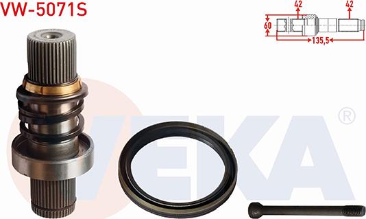 Veka VW-5071S - CV Joint Kit, drive shaft car-mod.net