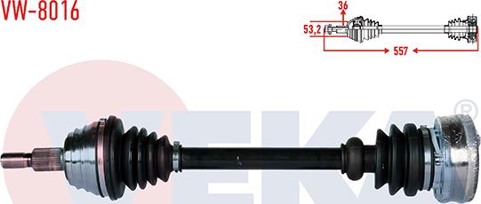 Veka VW-8016 - Drive Shaft car-mod.net