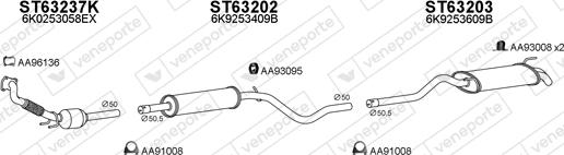 Veneporte 800907 - Exhaust System car-mod.net