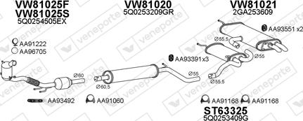 Veneporte 801005 - Exhaust System car-mod.net
