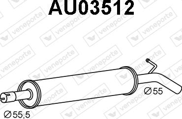 Veneporte AU03512 - Front Silencer car-mod.net