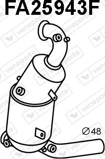Veneporte FA25943F - Soot / Particulate Filter, exhaust system car-mod.net