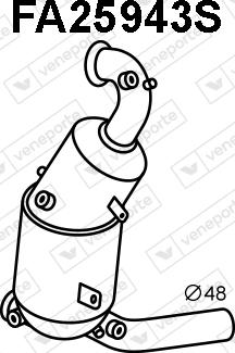 Veneporte FA25943S - Soot / Particulate Filter, exhaust system car-mod.net