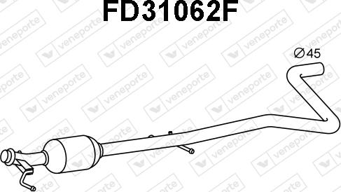 Veneporte FD31062F - Soot / Particulate Filter, exhaust system car-mod.net