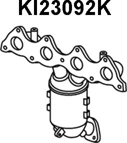 Veneporte KI23092K - Manifold Catalytic Converter car-mod.net