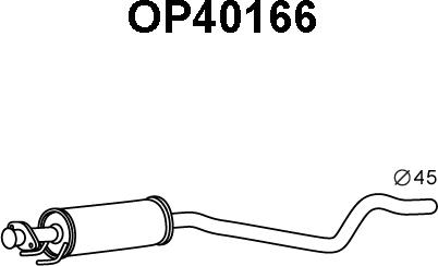 Veneporte OP40166 - Middle Silencer car-mod.net