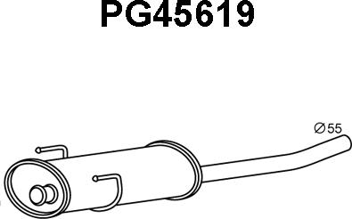Veneporte PG45619 - Front Silencer car-mod.net