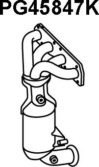 Veneporte PG45847K - Manifold Catalytic Converter car-mod.net
