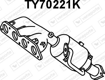 Veneporte TY70221K - Catalytic Converter car-mod.net