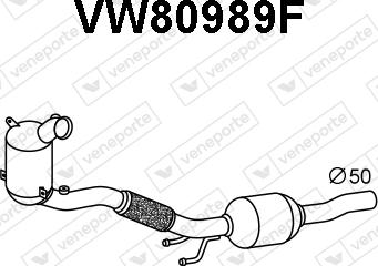 Veneporte VW80989F - Soot / Particulate Filter, exhaust system car-mod.net