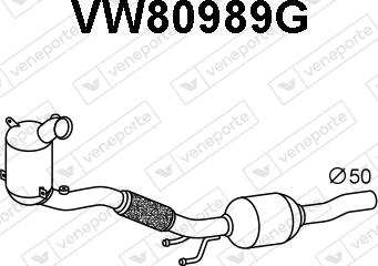 Veneporte VW80989G - Soot / Particulate Filter, exhaust system car-mod.net