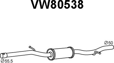 Veneporte VW80538 - Middle Silencer car-mod.net