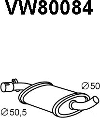 Veneporte VW80084 - Middle Silencer car-mod.net