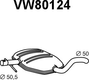 Veneporte VW80124 - Middle Silencer car-mod.net