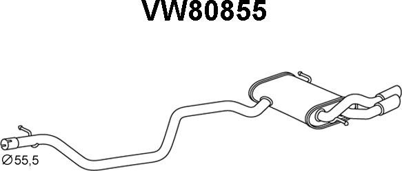 Veneporte VW80855 - End Silencer car-mod.net