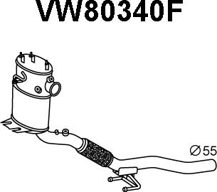 Veneporte VW80340F - Soot / Particulate Filter, exhaust system car-mod.net