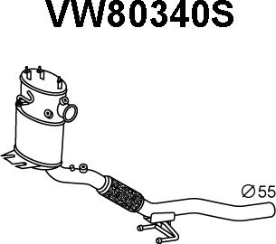Veneporte VW80340S - Soot / Particulate Filter, exhaust system car-mod.net