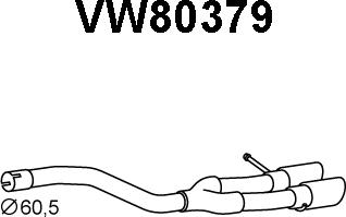 Veneporte VW80379 - Exhaust Pipe car-mod.net