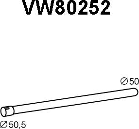Veneporte VW80252 - Exhaust Pipe car-mod.net