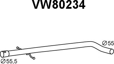 Veneporte VW80234 - Exhaust Pipe car-mod.net