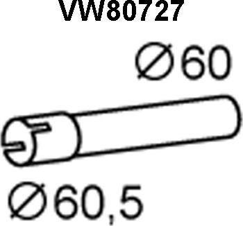 Veneporte VW80727 - Exhaust Pipe car-mod.net