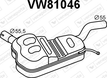 Veneporte VW81046 - Middle Silencer car-mod.net