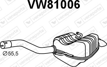 Veneporte VW81006 - End Silencer car-mod.net