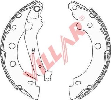 Villar 629.0682 - Drum Brake Shoe Set car-mod.net