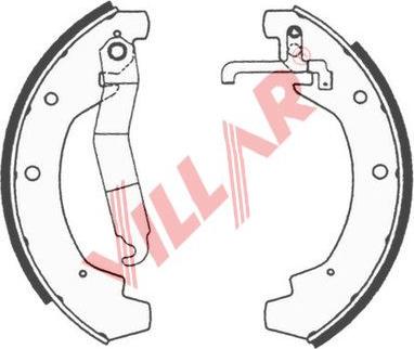 Villar 629.0670 - Drum Brake Shoe Set car-mod.net