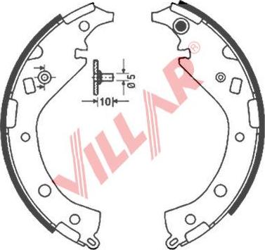 Villar 629.0860 - Drum Brake Shoe Set car-mod.net