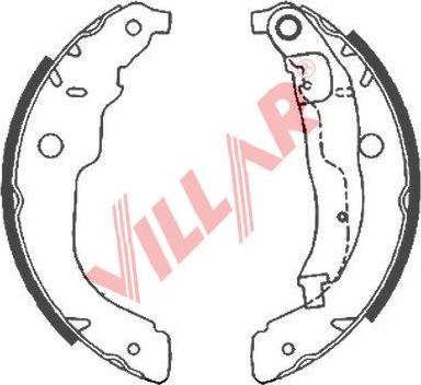Villar 629.0863 - Drum Brake Shoe Set car-mod.net