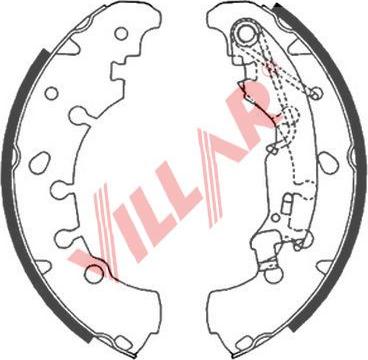 Villar 629.0886 - Drum Brake Shoe Set car-mod.net