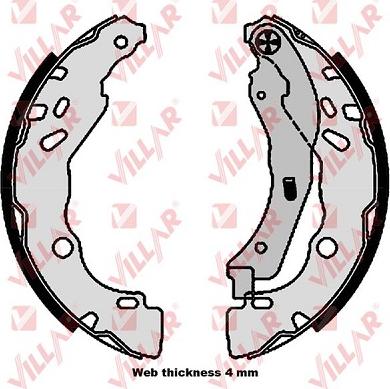 Villar 629.0344 - Drum Brake Shoe Set car-mod.net