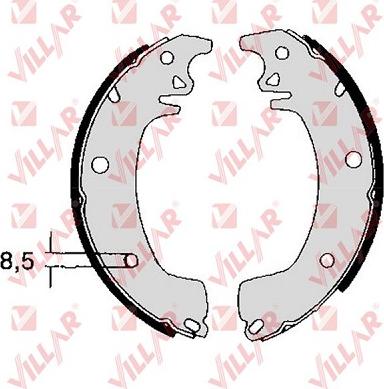 Villar 629.0350 - Drum Brake Shoe Set car-mod.net