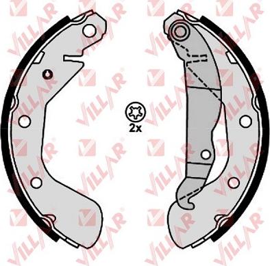 Villar 629.0376 - Drum Brake Shoe Set car-mod.net