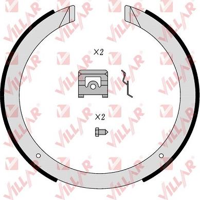 Villar 629.0290 - Brake Shoe Set, parking brake car-mod.net