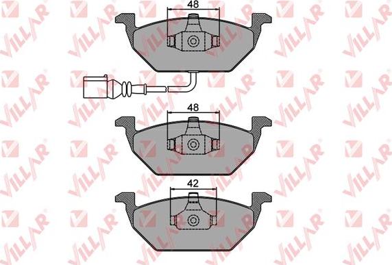 Villar 626.0692 - Brake Pad Set, disc brake car-mod.net