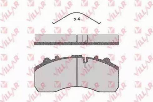 Villar 626.1173 - Brake Pad Set, disc brake car-mod.net