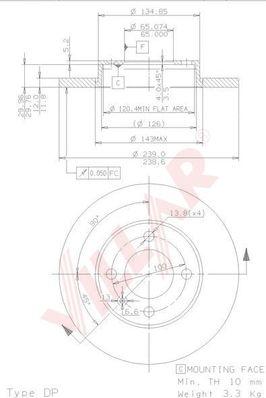 Villar 628.0152 - Brake Disc car-mod.net