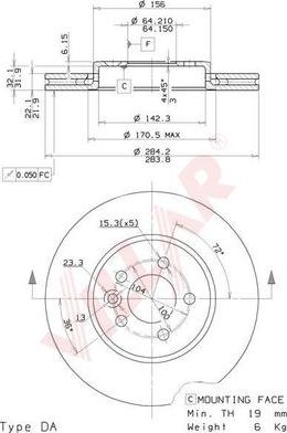Villar 628.1438 - Brake Disc car-mod.net