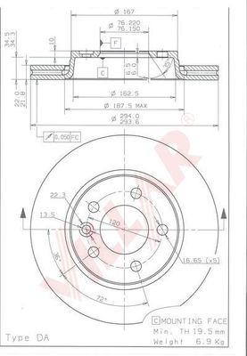 Villar 628.1838 - Brake Disc car-mod.net