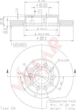 Villar 628.1780 - Brake Disc car-mod.net